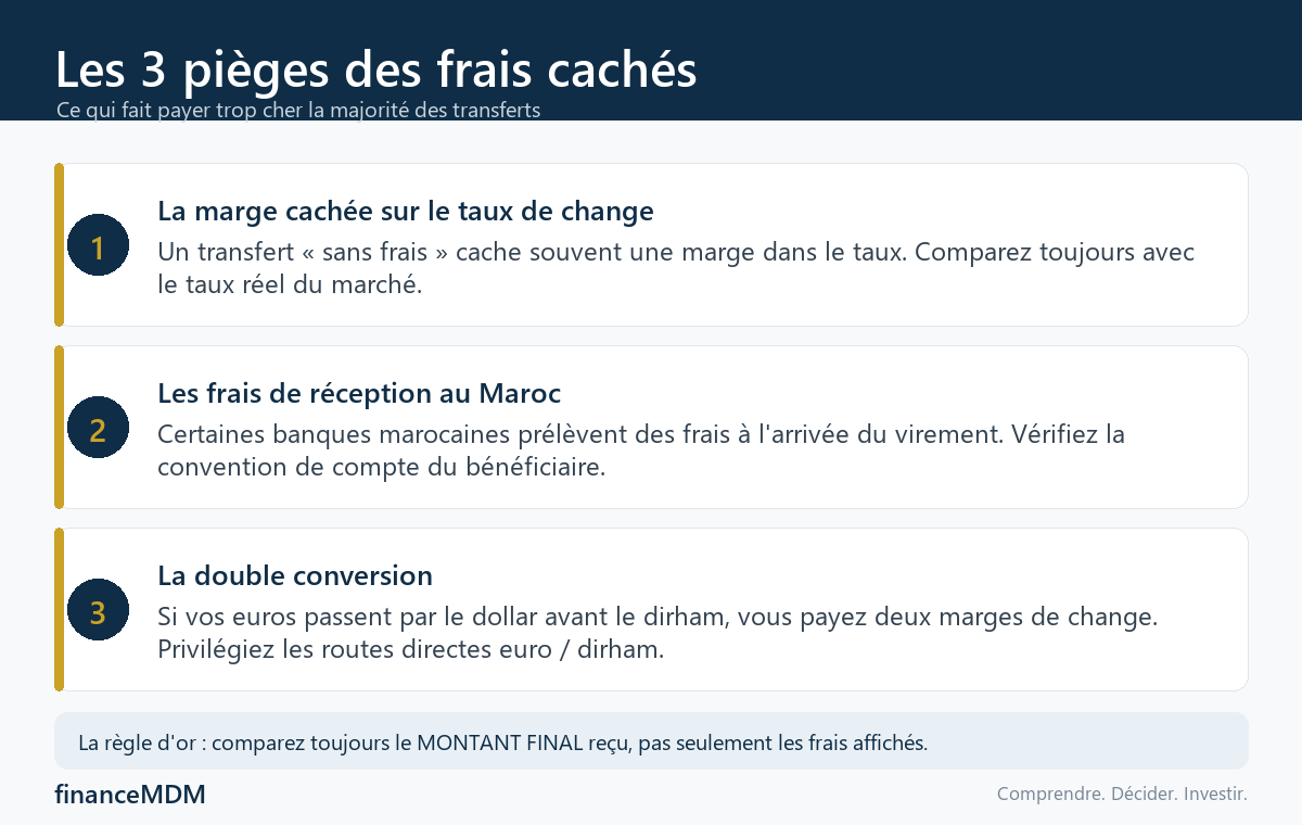 Infographie : les 3 pièges des frais cachés